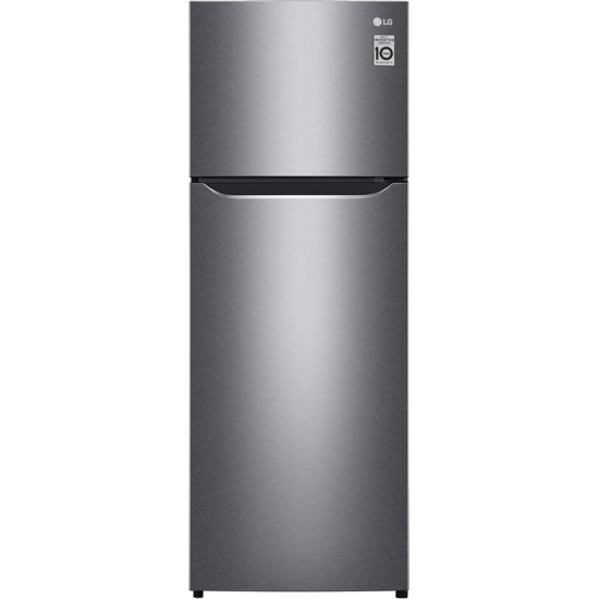 LG Double Door Refrigerator GN-B222SQBB IEC Gross 225L Dark Graphite Steel Top Freezer with Smart Inverter Compressor